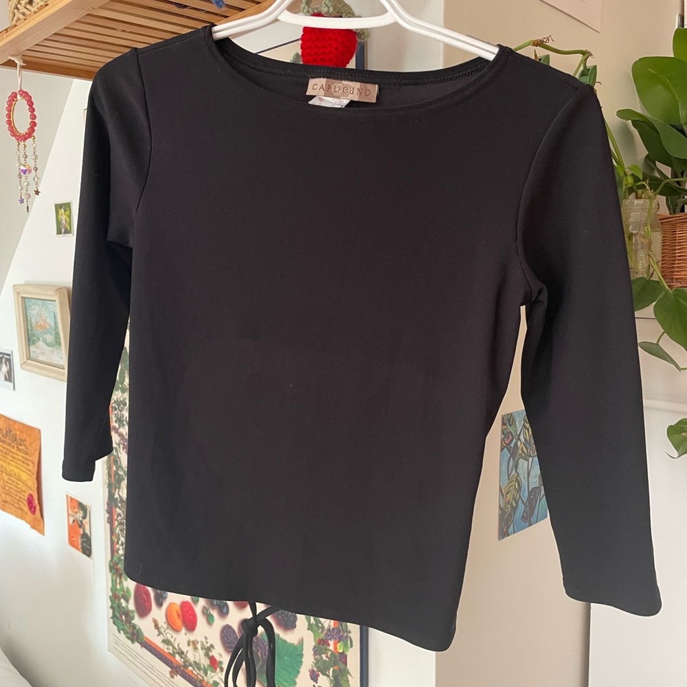 Black Y2K Backless Going Out Top
